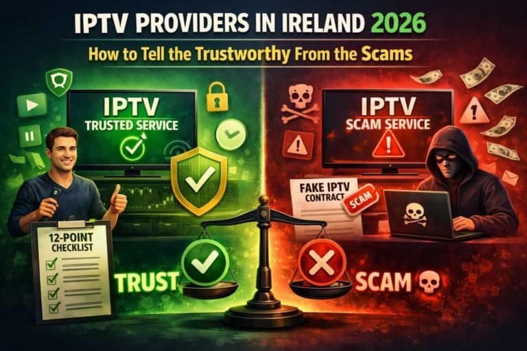 How to choose trustworthy IPTV providers in Ireland 2026 avoiding scams checklist by RoyalVilla.ie