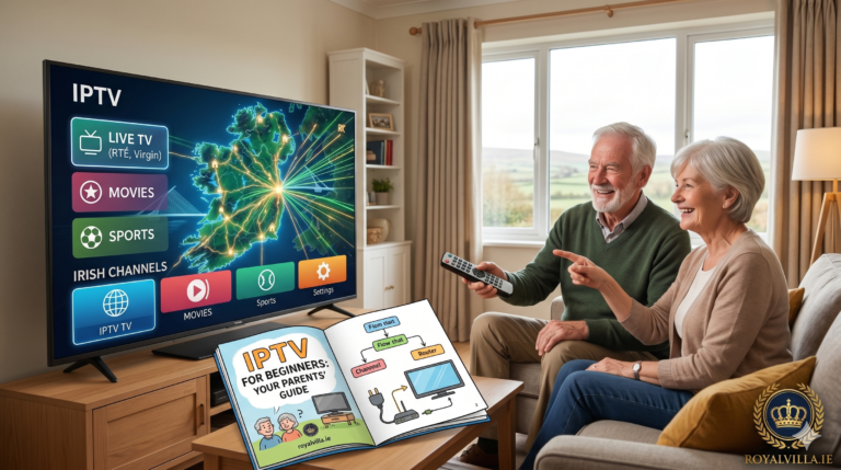 IPTV Ireland beginner setup guide 2026 showing simple step by step installation on Smart TV by RoyalVilla.ie